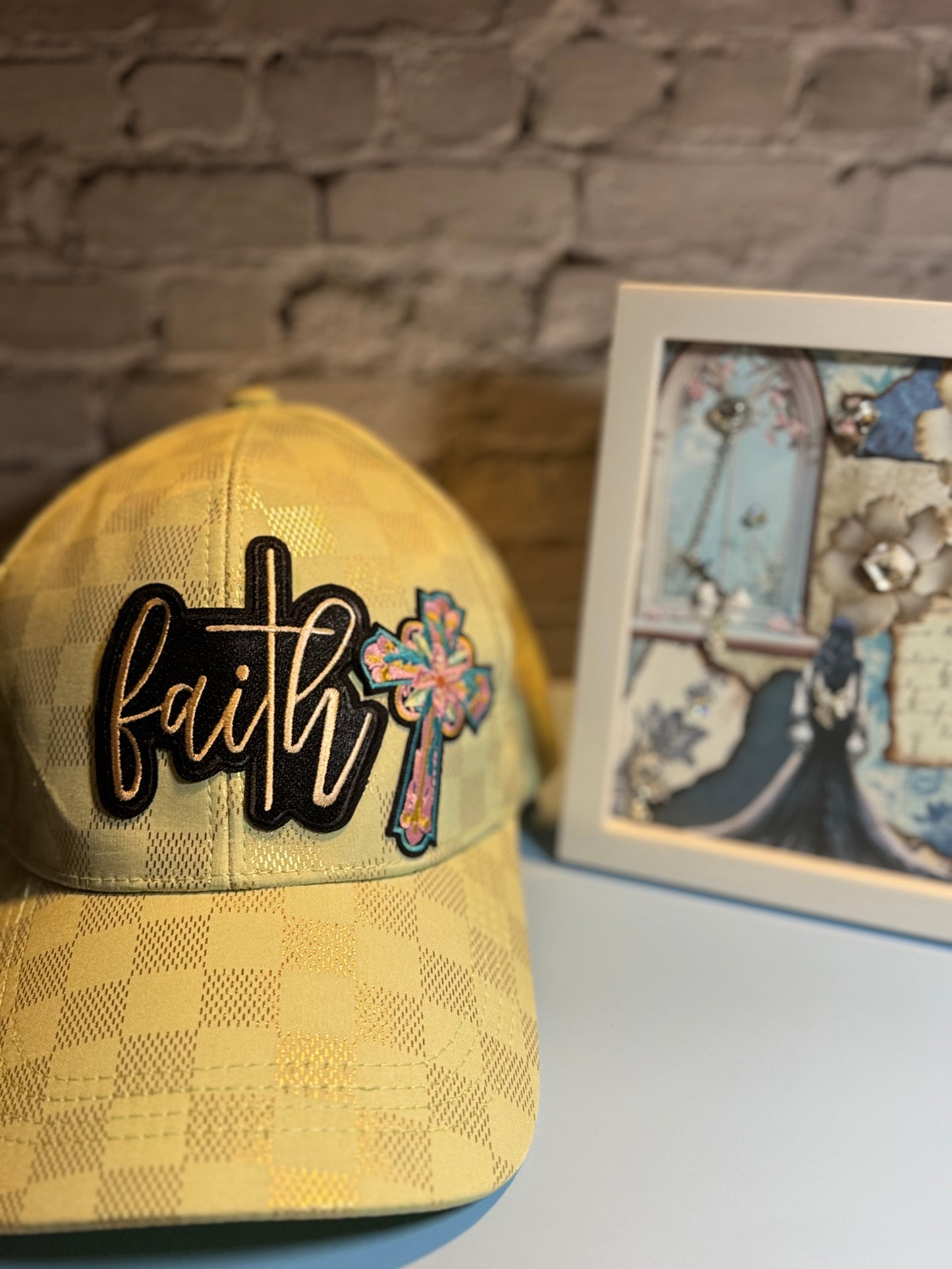 Faithfully Blessed Cap – Golden Checkered